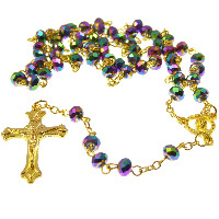 Glass rosary beads