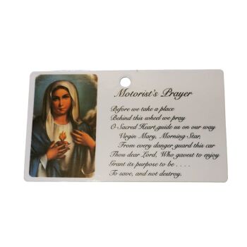 Motorist's prayer card Miraculous Virgin Mary hanging 12cm