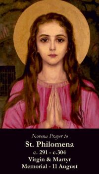 St. Philomena prayer card quotes 9cm wallet size Novena