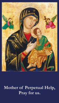 Mother of Perpetual Help prayer card 9cm wallet size Our Lady