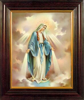 Miraculous picture frame standing or hanging 30cm Catholic gift Virgin Mary