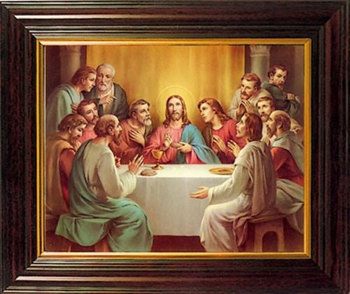 The Last supper picture frame standing or hanging 30cm Catholic gift Jesus