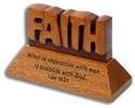 Desktop Faith gift solid wood - Luke 18:27