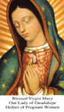 Catholic prayer card Our lady of Guadalupe 