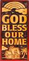 God Bless Our Home rainbow Christian plaque wooden 20cm