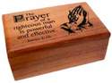 Christian wood The Prayer of a righteous man box gift