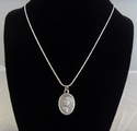 Mother Teresa medal pendant silver plated necklace