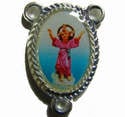 Rosary center - Silver Divine Child image 25mm