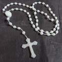 Rosary beads necklace glow in the dark plastic