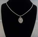 Our Lady of Medjugorje medal silver plated necklace