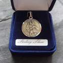Sterling silver St. Christoper gift boxed medal 18mm