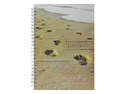 Footprints verse beach scene journal notebook gift hard cover