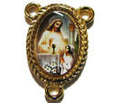 Gold first Holy Communion girl center for rosary beads