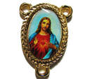 Gold Sacred Heart center for rosary beads