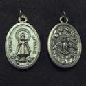 Silver metal Infant of Prague medal pendant