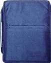 Navy blue plain canvas bible cover 10" by 7" Large book case