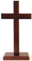 10cm wooden standing cross rectangular base