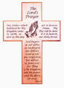 Christian The Lord's Prayer lasered mahogany wooden wall cross 