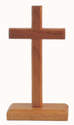 20cm wooden standing cross rectangular base