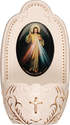 Porcelain Divine Mercy Jesus small Holy water font 5"