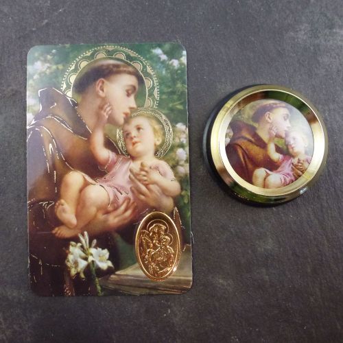 Catholic St. Anthony car plaque gift magnet