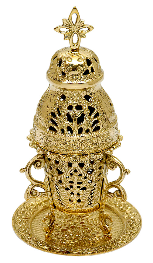 Catholic church incense burner high quality polished brass 9