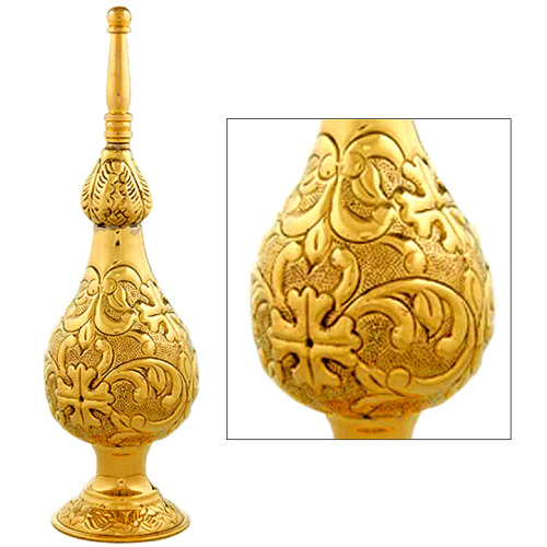 Catholic church holy water sprinkler high quality polished bronze 27cm orna