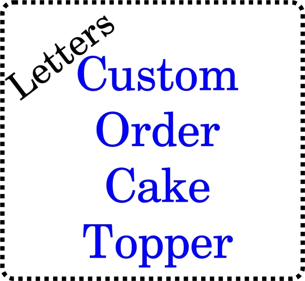 Personalised Acrylic Cake Topper Initials Letters Wedding Cakes