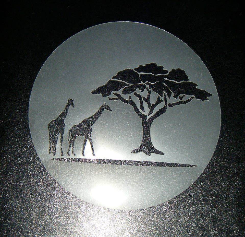 africa airbrush stencil