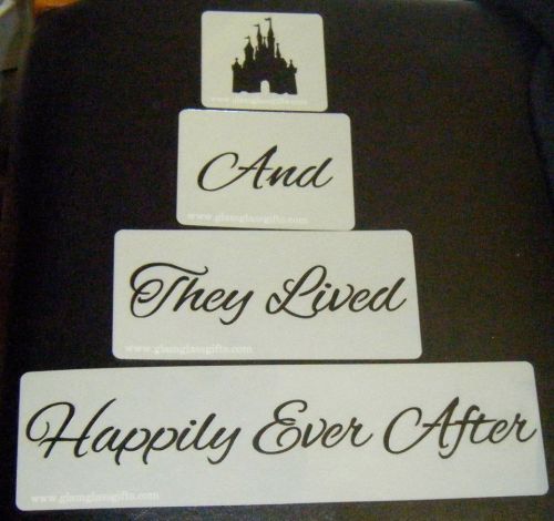 And They Lived Happily Ever After with Castle Cake Stencil