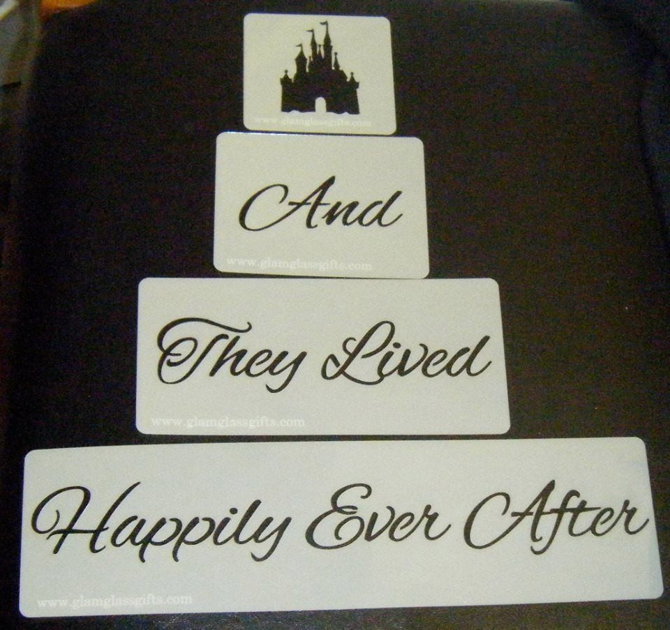 And They Lived Happily Ever After with Castle Cake Stencil