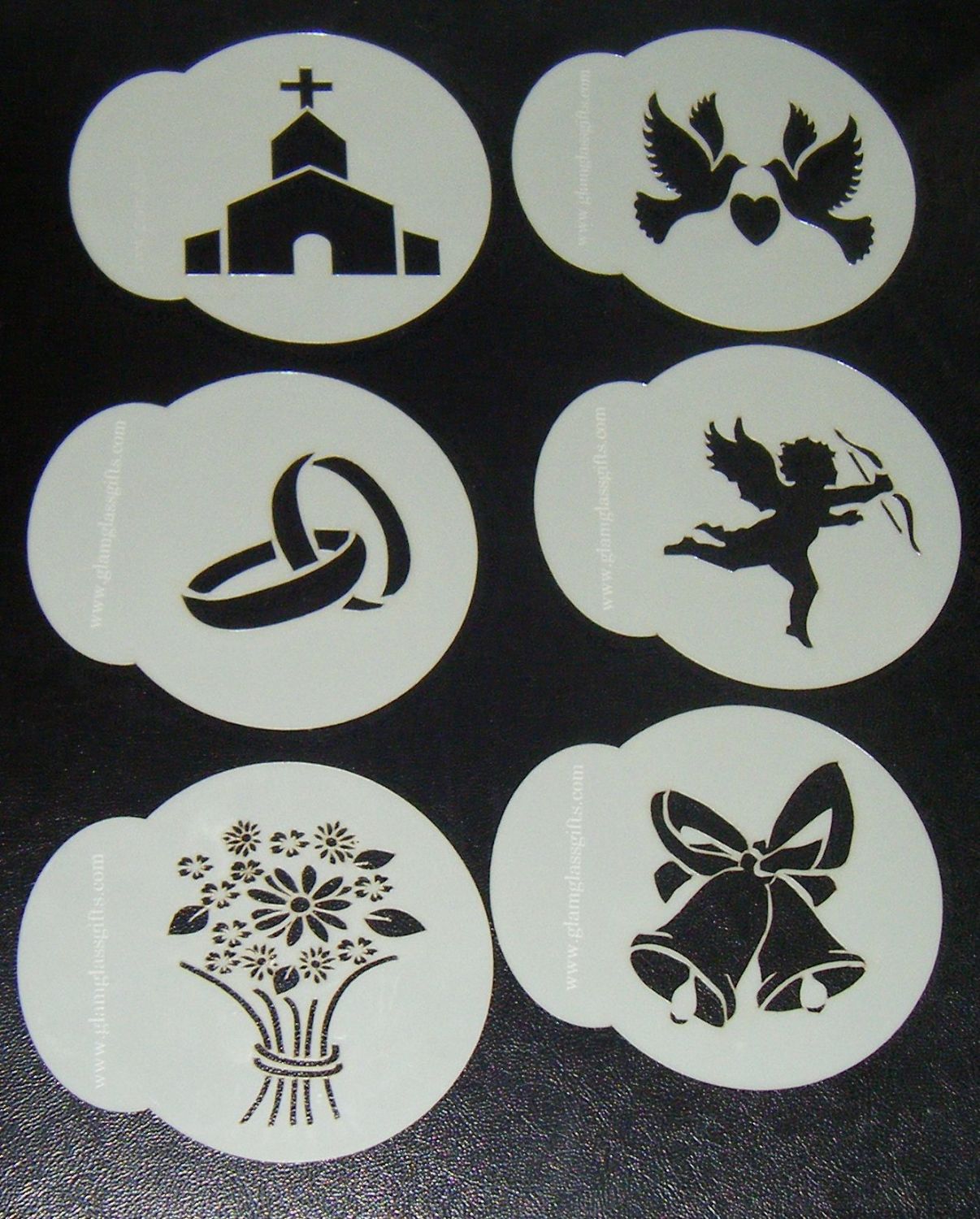 wedding cupcake or cookie stencils