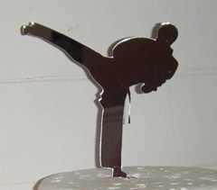 Single Judo Karate Martial arts Topper Silhouette Cake Topper