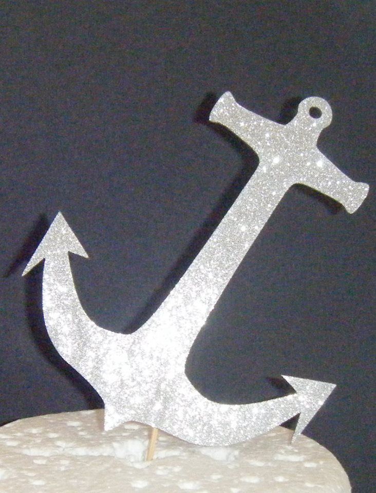 Anchor Silhouette Cake Topper