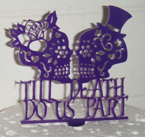 Til death do us part Skulls Cake Topper
