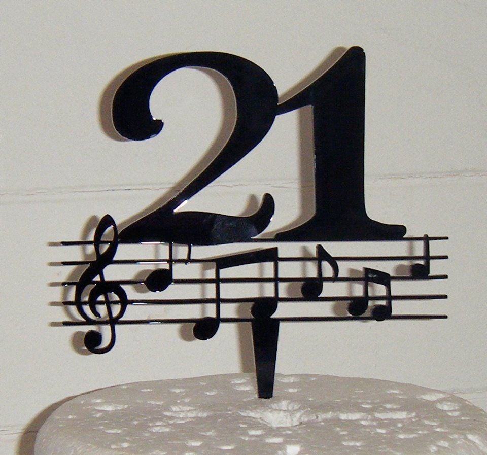 21 Music note Cake Topper