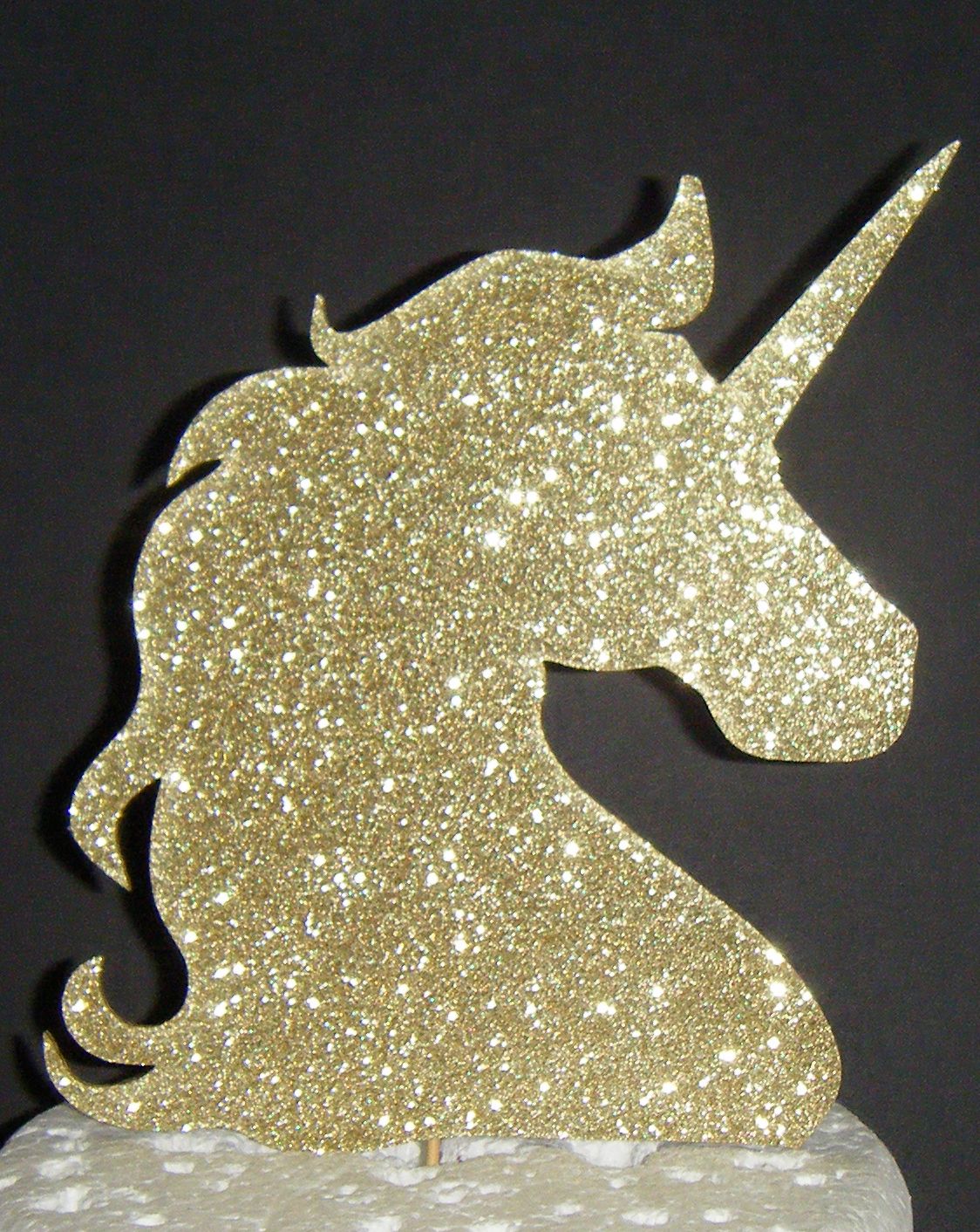 unicorn head cake topper