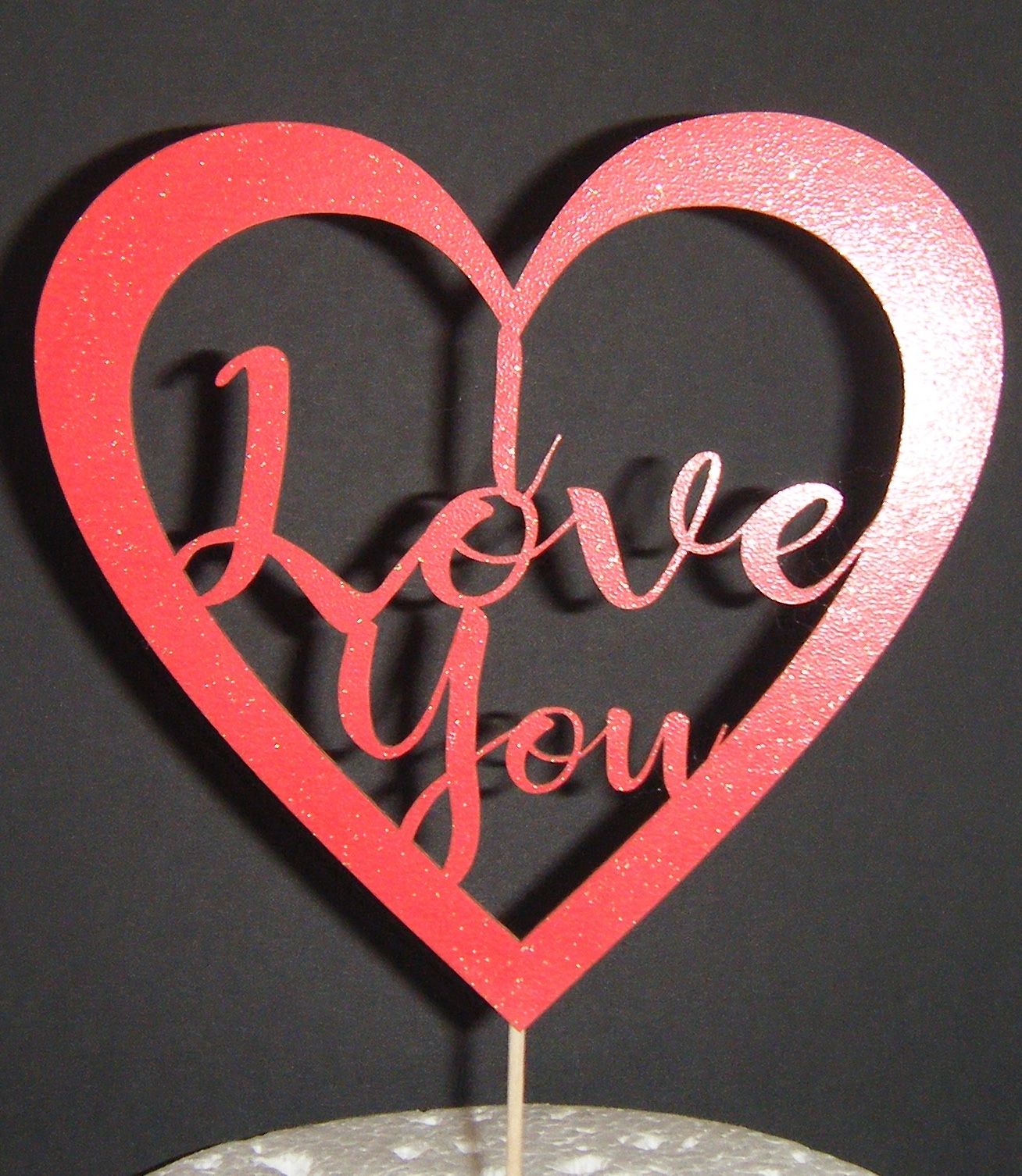 i love you Cake Topper