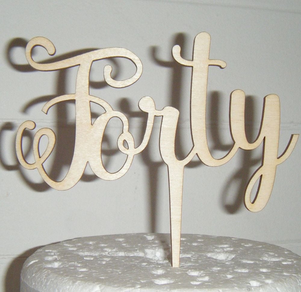 Forty Cake Topper