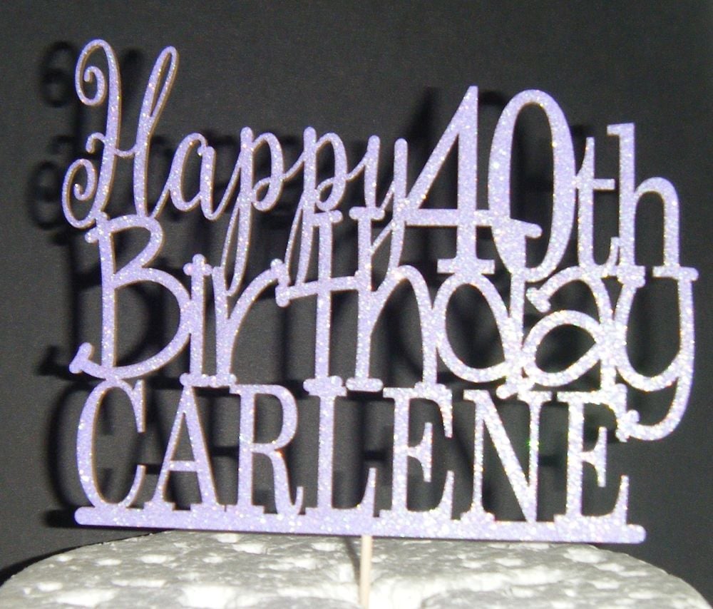 Happy number Birthday and Name Topper Custom made