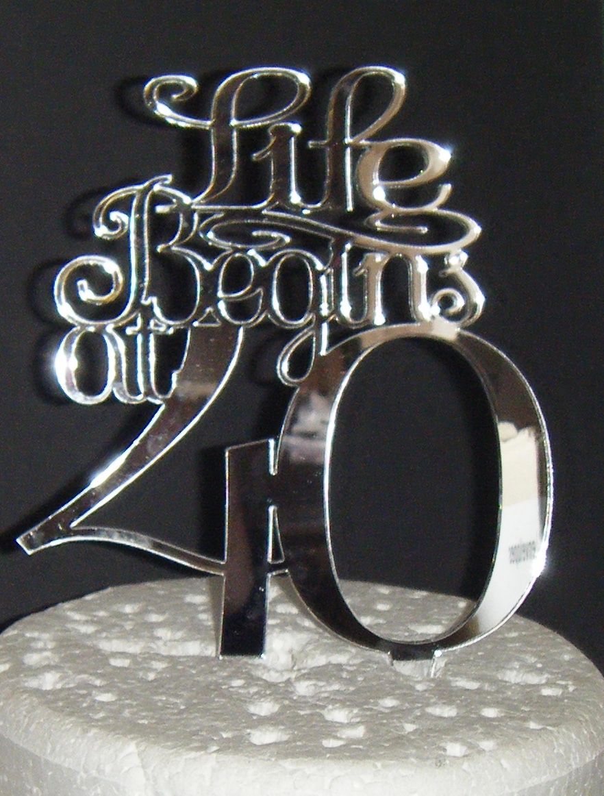 Any Number Life Begins At 40 50 30 Cake Topper