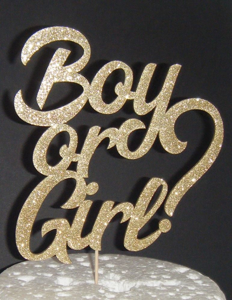 Boy or Girl? baby Shower Cake topper