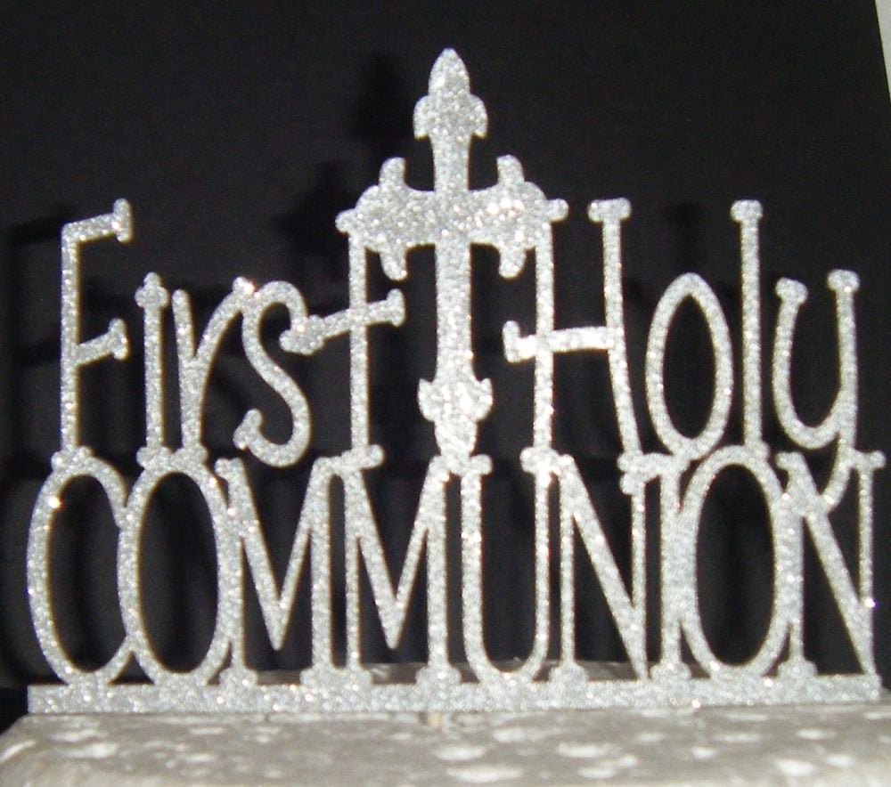 First Holy Communion Cake topper 2 with cross