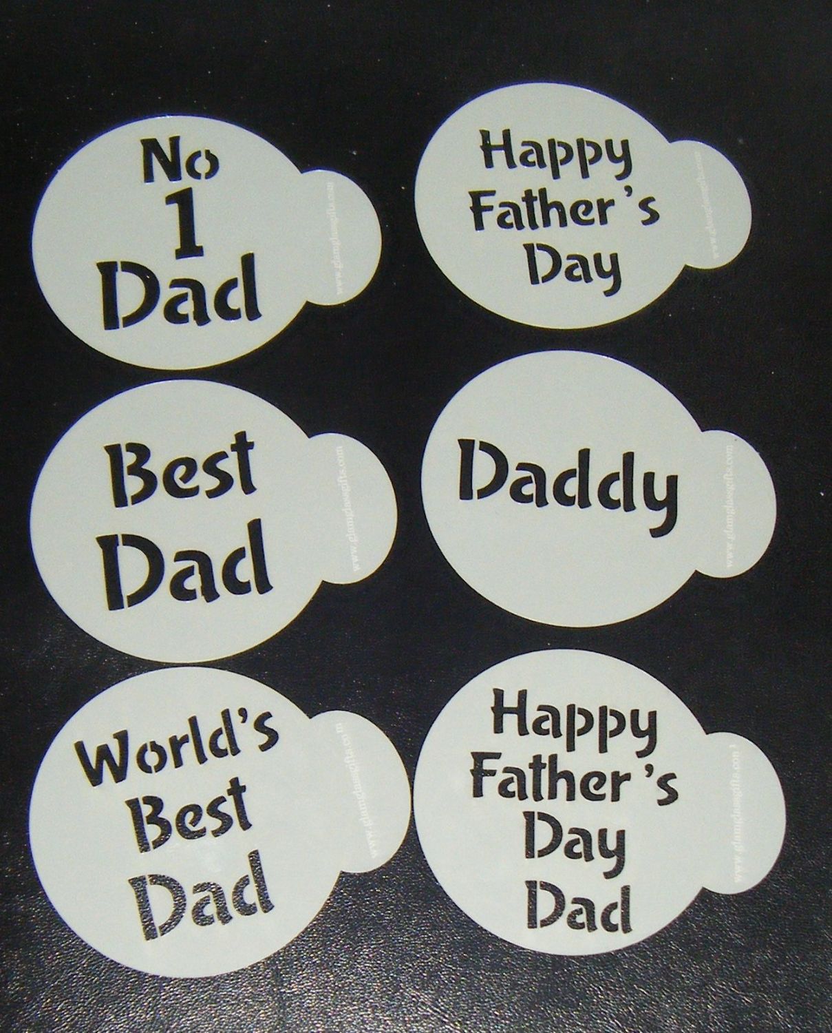 dad cupcake stencils