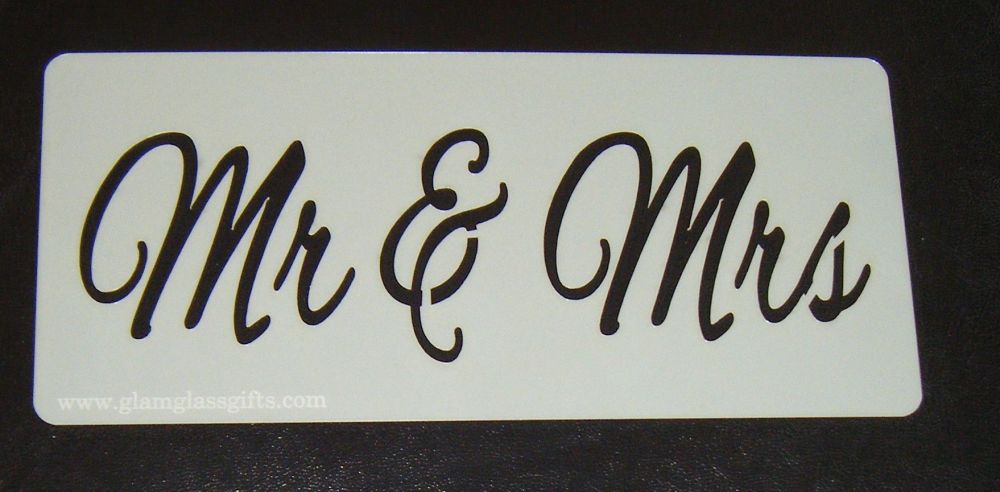 mr mrs cake craft word stencil