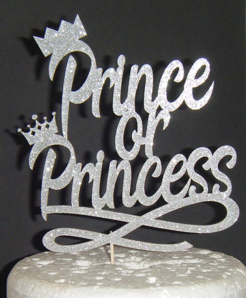 Prince or Princess baby Shower Cake topper