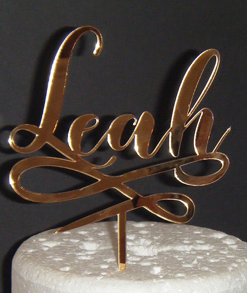 Name Swirl Base Topper Custom made