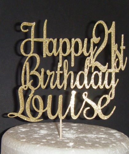 Happy number Birthday and Name Topper Custom made 2