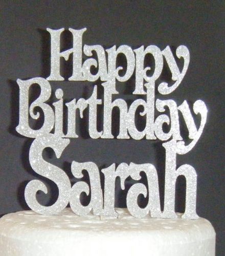 Happy Birthday and Name Topper Custom made 2