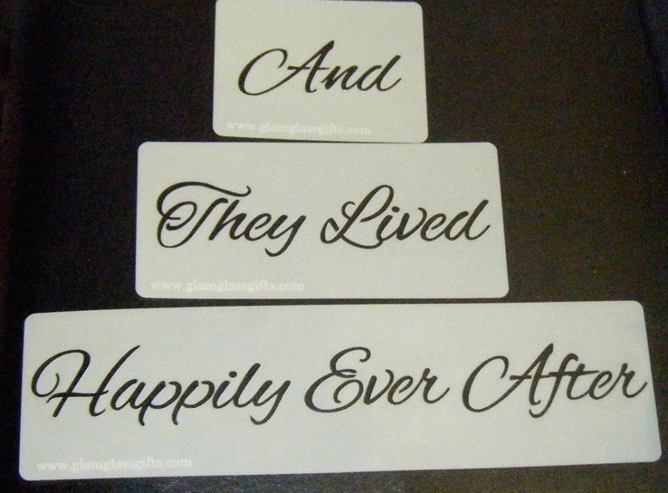 And They Lived Happily Ever After Cake Stencil